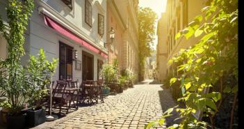 Gasse in Spittelberg, Wien, Altstadt  Österreich (Foto: AdobeStock - mRGB)