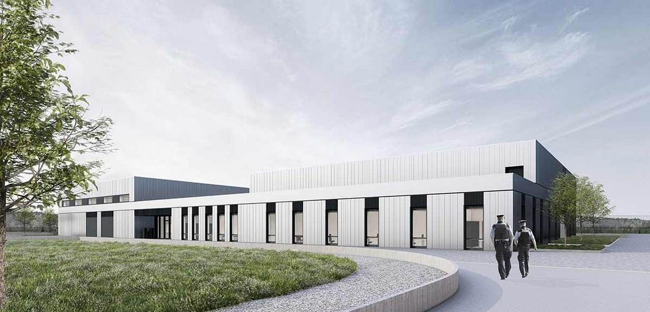 Neubau des Trainingszentrums der Bereitschaftspolizei Kassel erfüllt hohe (Foto: Junk & Reich Architekten)